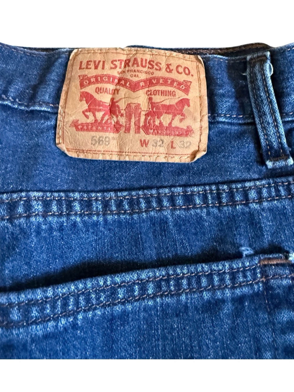 Levi Men's 569 Loose Straight-Leg Blue Jeans- 32 x 32 - Picture 5 of 12